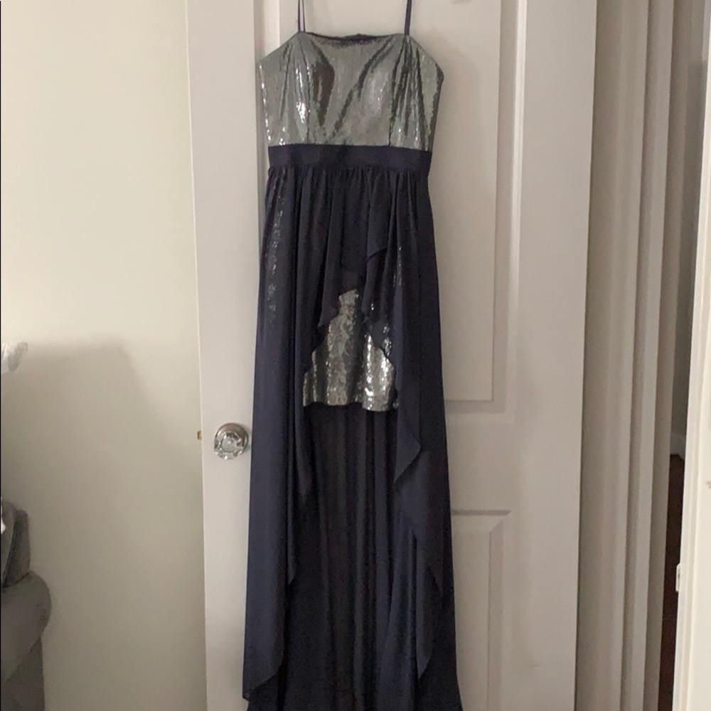 High-low sequin dress